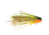 Fire Tiger color of Umpqua Jungle Junkie fly for peacock bass and golden dorado.